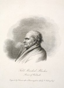 Field Marshall Blucher, Prince de Walstadt, gravé par J. Swaine, pub. J. Farrer, 1815 - Frederich Rehberg